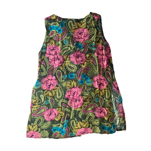 Vintage womens medium  looks collection floral open front cardigan belly shirt - Picture 2 of 6